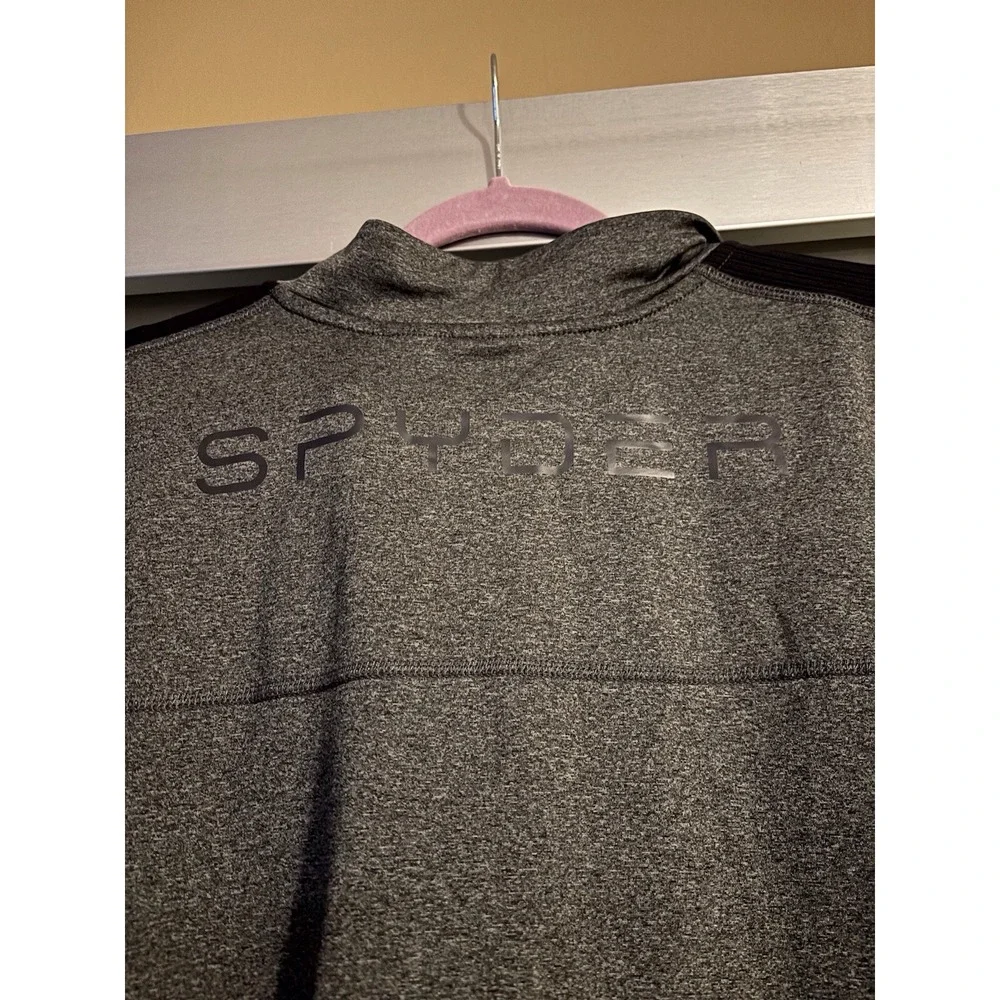 Spyder Active‎ Half Zip Long Sleeve Pullover Base Shirt (Men's XL) Gray